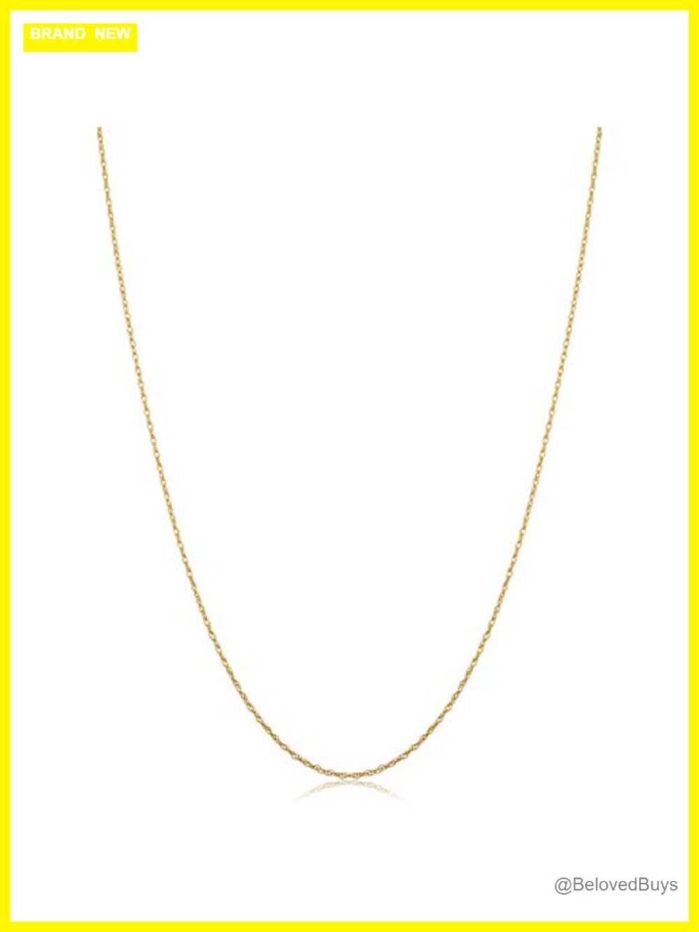 14K Yellow Gold Rope Chain Necklace Women Thin Layering Choker